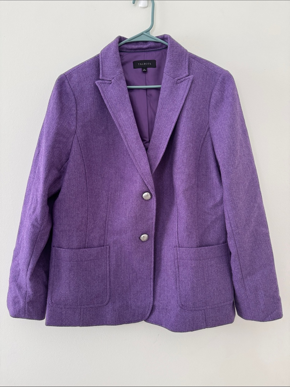 Talbots Purple Women's Wool-Blend Blazer